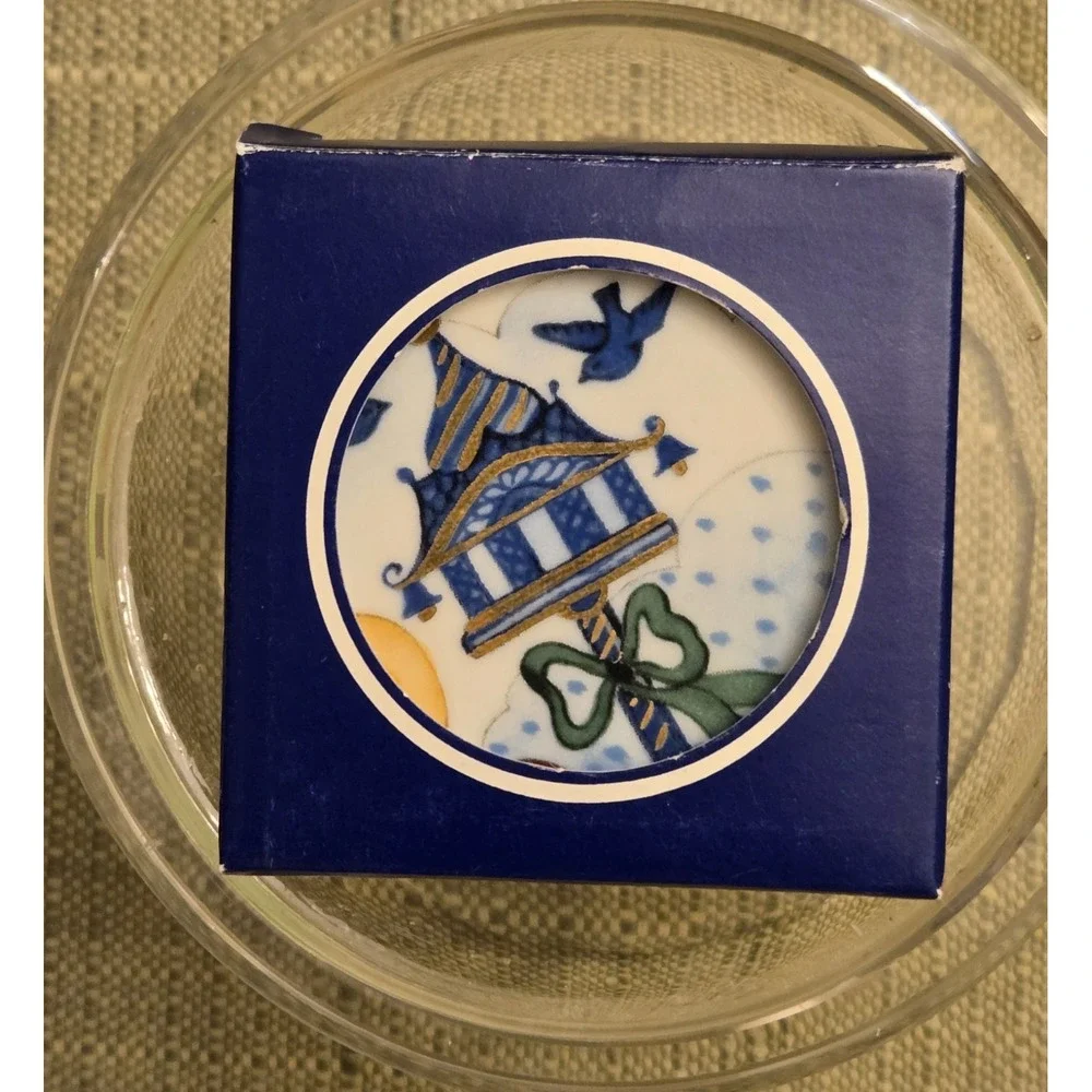 Vintage Royal Copenhagen Jingle Bells 1988 Porcelain Drop Ornament Original Box